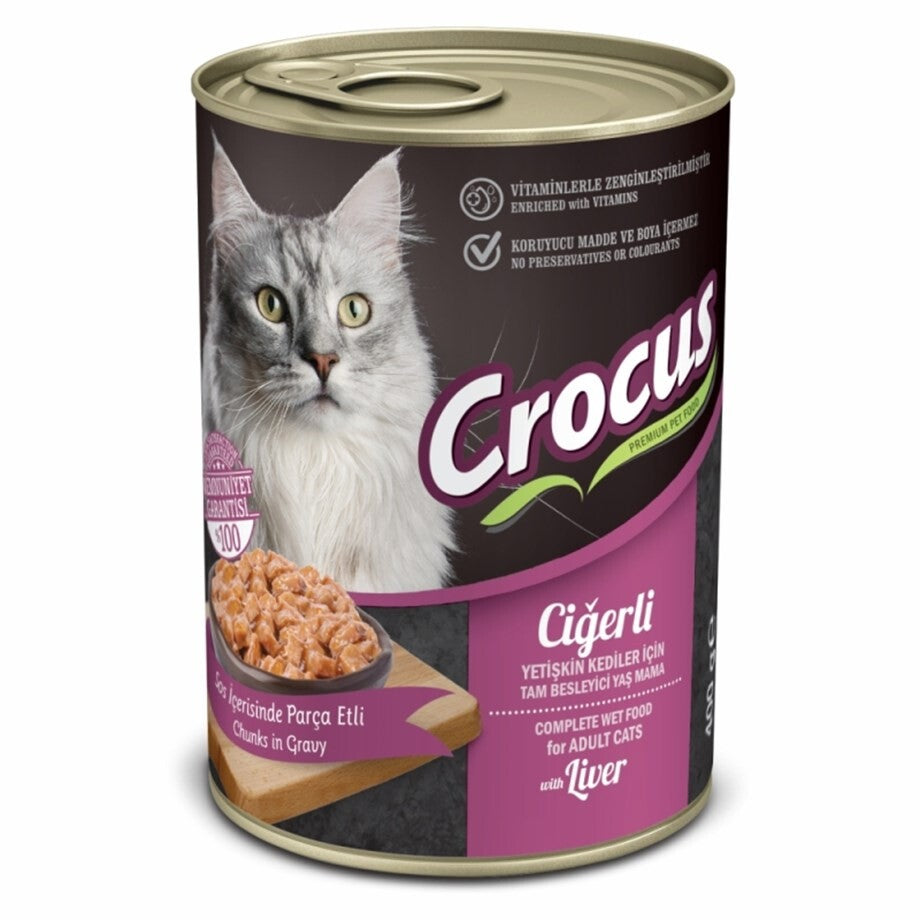 Crocus Yetişkin Kedi Ciğerli Yaş Mama 400 GR | SRC: Barcode: 8681085427238